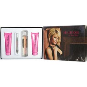 Heiress Paris Hilton By Paris Hilton Eau De Parfum Spray 3.4 Oz & Body Lotion 3 Oz & Shower Gel 3 Oz & Eau De Parfum Spray 0.34 Oz For Women