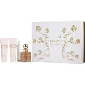 Fancy By Jessica Simpson Eau De Parfum Spray 3.4 Oz & Body Lotion 3 Oz & Shower Gel 3 Oz & Eau De Parfum Spray 0.34 Oz Mini For Women