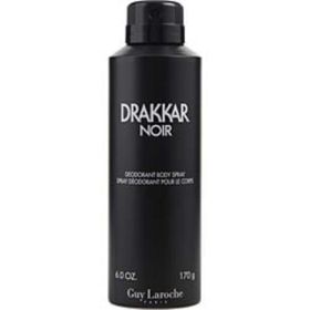 Drakkar Noir By Guy Laroche Deodorant Body Spray 6 Oz For Men