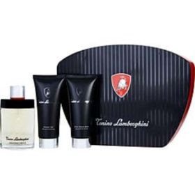 Lamborghini Invincibile By Tonino Lamborghini Edt Spray 4.2 Oz & Aftershave Balm 5 Oz & Shower Gel 5 Oz For Men