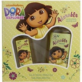 Dora The Explorer By Compagne Europeene Parfums Adorable Edt Spray 3.4 Oz & Body Wash 8 Oz For Women