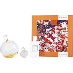 Eau Des Merveilles By Hermes Edt Spray 3.3 Oz & Body Lotion 2.7 Oz & Edt 0.25 Oz Mini For Women