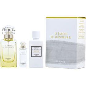 Le Jardin De Monsieur Li By Hermes Edt Spray 1.6 Oz & Body Lotion 1.35 Oz & Edt 0.25 Oz Mini For Anyone