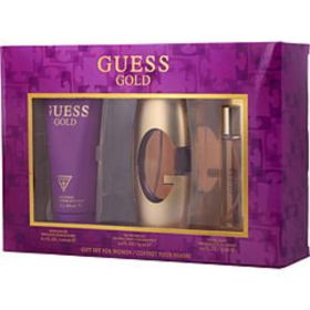 Guess Gold By Guess Eau De Parfum Spray 2.5 Oz & Body Lotion 6.8 Oz & Eau De Parfum Spray 0.5 Oz For Women