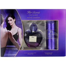 Her Secret Desire By Antonio Banderas Edt Spray 2.7 Oz & Deodorant Spray 5.1 Oz For Women