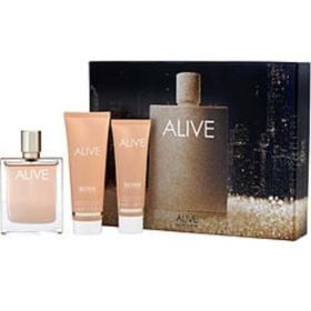 Hugo Boss Alive By Hugo Boss Eau De Parfum Spray 2.7 Oz & Body Lotion 2.5 Oz & Shower Gel 1.6 Oz For Women