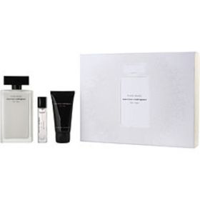 Narciso Rodriguez Pure Musc By Narciso Rodriguez Eau De Parfum Spray 3.3 Oz & Body Lotion 1.6 Oz & Eau De Parfum Spray 0.33 Oz Mini For Women