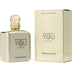 Emporio Armani Stronger With You Leather By Giorgio Armani Eau De Parfum Spray 3.4 Oz For Men