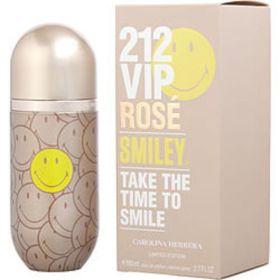 212 Vip Rose Smiley By Carolina Herrera Eau De Parfum Spray 2.7 Oz (limited Edition) For Women