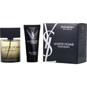 La Nuit De L'homme Yves Saint Laurent By Yves Saint Laurent Edt Spray 3.3 Oz & All Over Shower Gel 1.6 Oz For Men