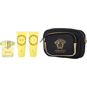 Versace Yellow Diamond By Gianni Versace Edt Spray 3 Oz & Body Lotion 3.4 Oz & Shower Gel 3.4 Oz & Clutch For Women