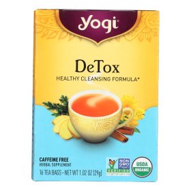 Yogi Detox Herbal Tea Caffeine Free - 16 Tea Bags - Case of 6 (SKU: 355057)