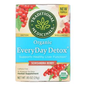 Traditional Medicinals EveryDay Detox Herbal Tea - Case of 6 - 16 Bags (SKU: 911115)